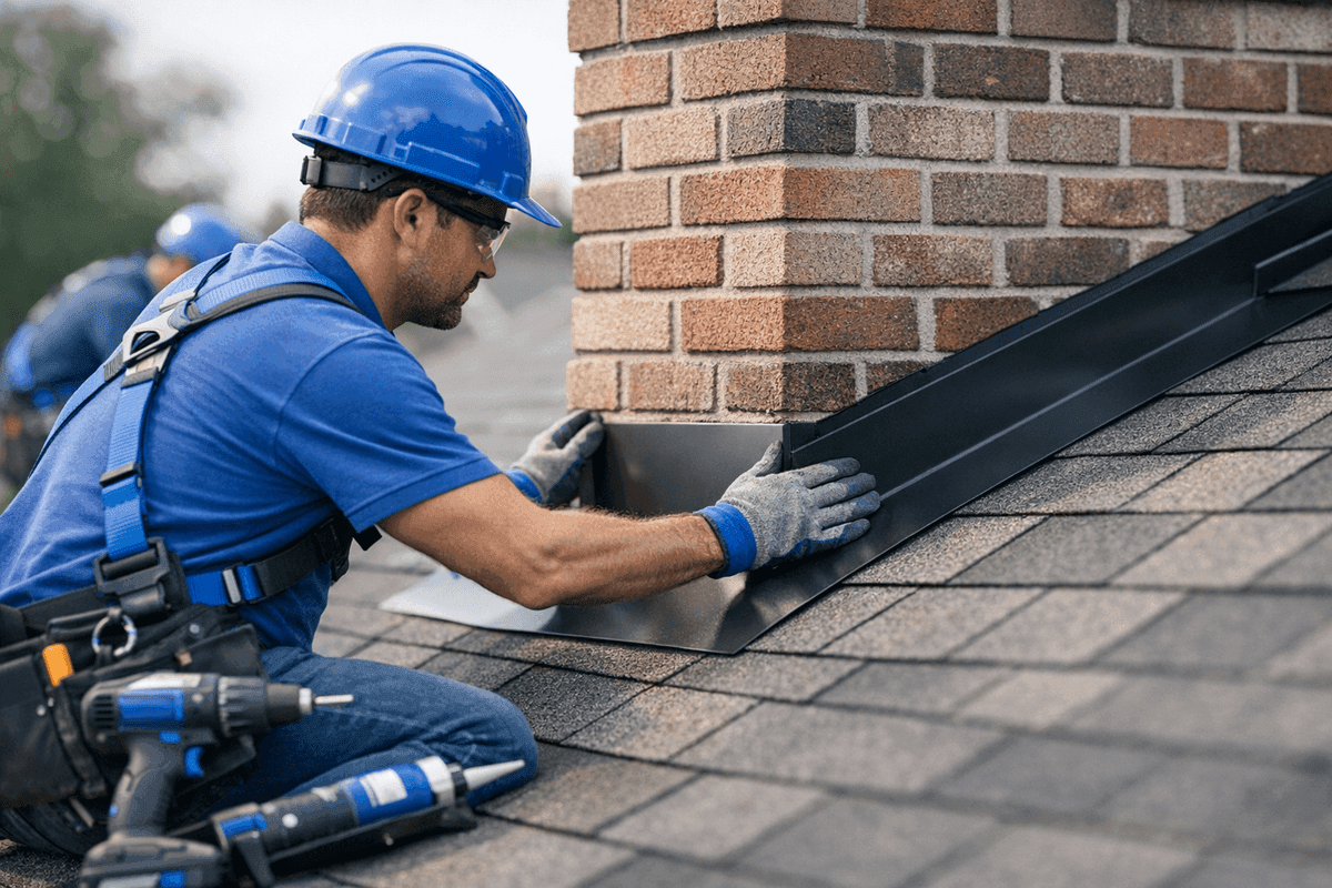 Chimney Flashing service by Baton Rouge Roofing