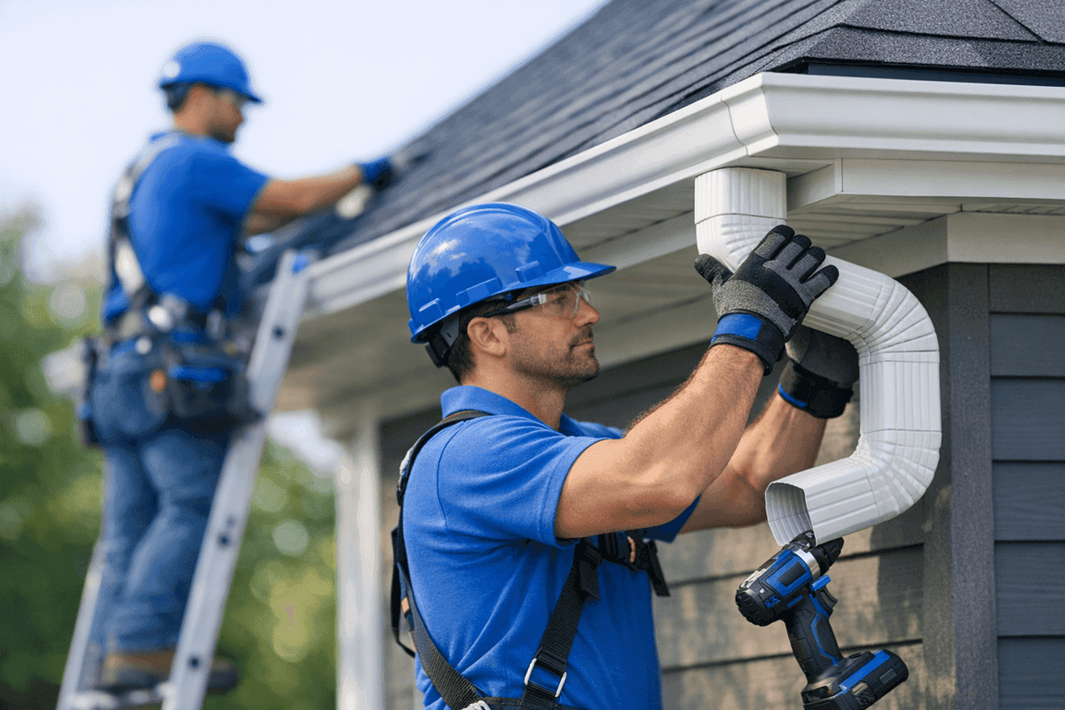 Downspout Installation service by Baton Rouge Roofing